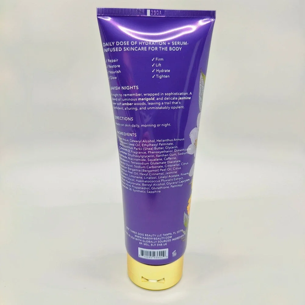 Nakery Beauty SkinFirm Body Cream Lavish Nights Crepe Smoothing Lifting 8.45oz